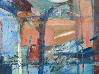 Suburban Garden, 2021, (oil on board)