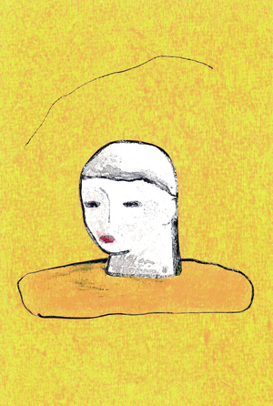 Untitled (oil pastel and china ink on paper)