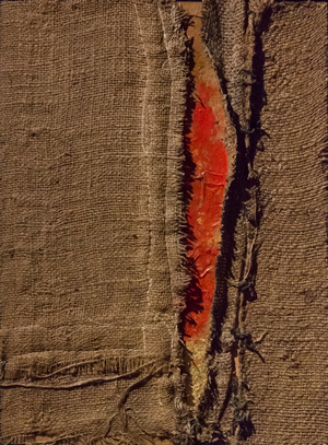 Sacco e oro, 1956, (mixed media)