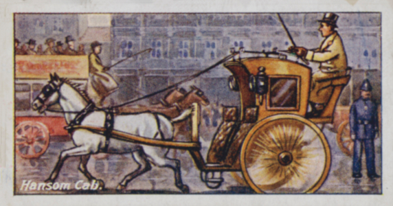 Vehicles: Hansom Cab (colour litho)