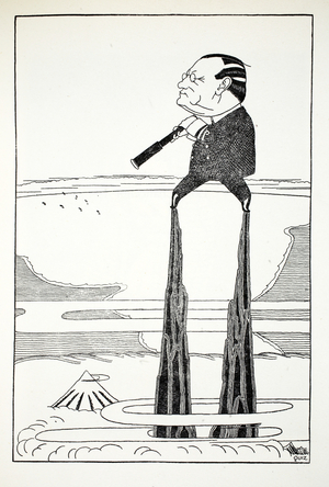 Mr Amery when 1st Lord of the Admiralty, illustration from Eighty Eight Cartoons by Powys Evans, pub. Cayme Press, 1926 (litho)