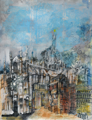 Untitled, undated (pen and tempera on canvas)