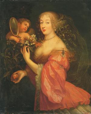 Portrait of Anne Marie Louise d'Orleans, Duchesse de Montpensier (oil on canvas)