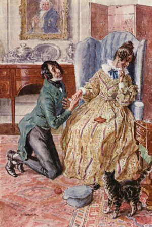 Illustration for The Pickwick Papers by Charles Dickens (colour litho)