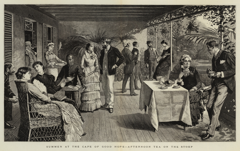 Summer at the Cape of Good Hope, Afternoon Tea on the Stoep (engraving)