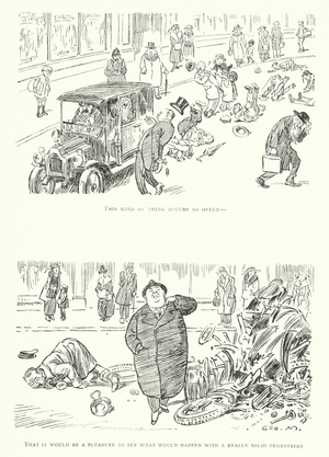 The menace of dangerous driving for pedestrians (litho)
