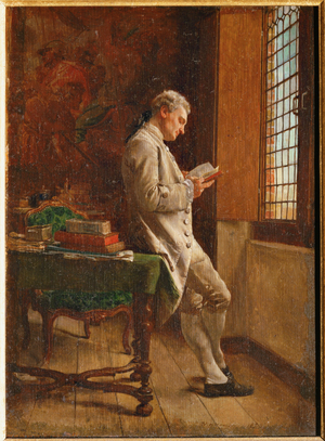 Le liseur blanc - the reader in white (panting)