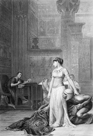 Cleopatra and Caesar from "Anthony and Cleopatra", from "The Works of Shakespeare (Imperial Edition) edited by Charles Knight, 1770 (etching)