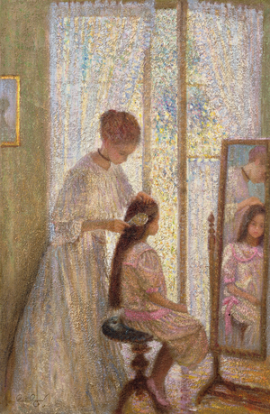 Preparing for the Party (oil on canvas)