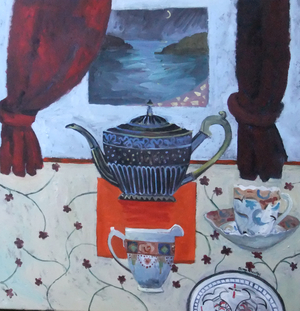 Evening Tea (oil on canvas)