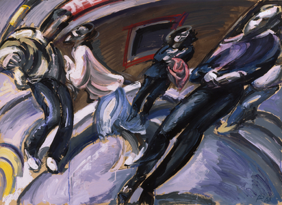 Images of Castro Street #1, Advances on Castro Street, 1988 (latex & pastel on paper)