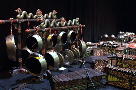 South Bank Gamelan Players - the percussion ensemble performing in Snape Maltings during the Aldeburgh Festival, June 2005