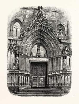 Entrance to the Church of Santa Maria Del Mar, Barcelona, Spain