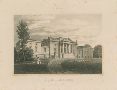 Wiltshire - Stourhead - Mansion: engraving, 1840 (engraving)