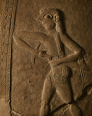 A warrior. Scenes of the Trojan War