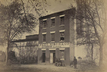 Front of "slave pen," Alexandria, Va. 1864 (photo)