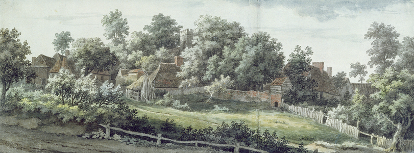 Harbledown, near Canterbury, 1757 (w/c with pen & grey ink over graphite on paper)