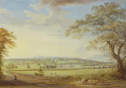 Whatman Turkey Mill in Kent, 1794 (gouache, bodycolour, watercolour & pencil on paper laid on canvas)