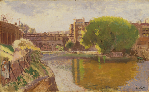 Pulteney Bridge, Bath, c.1916-17 (oil on canvas)
