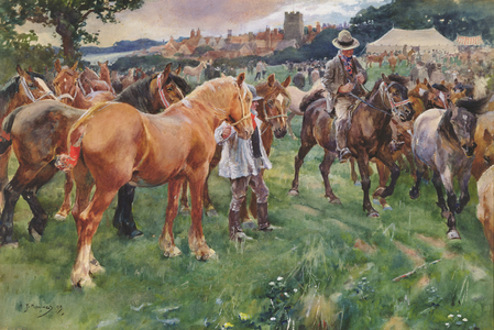 East Anglia Horse Fair, 1899 (w/c on paper)