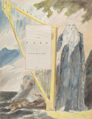 The Bard, A Pindaric Ode, from 'The Poems of Thomas Gray', 1797-98 (w/c and black ink on paper)