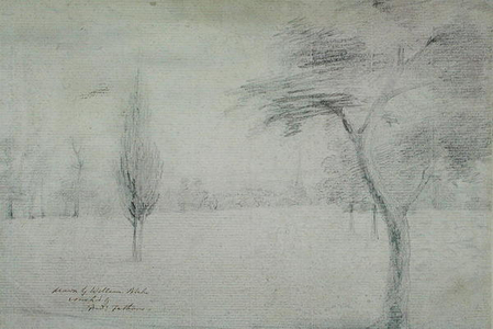 Landscape with Spire, c.1801 (pencil on paper)