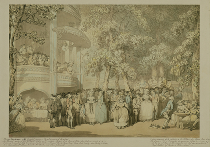 Vauxhall Gardens, c.1784 (wash and watercolour with pen and brown ink over pencil on paper)