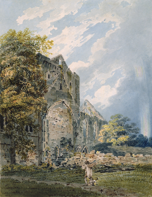 Pluscardine Abbey, Elgin, c.1793 (watercolour over pencil on paper)