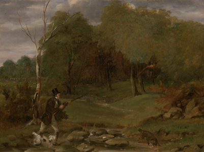 Pheasant Shooting (oil on millboard)