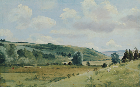 Landscape, c.1849-55 (oil on panel)