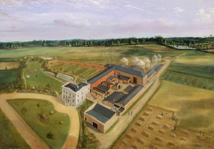 Tiptree Hall and Farm, Essex, c.1850-60 (oil on canvas)