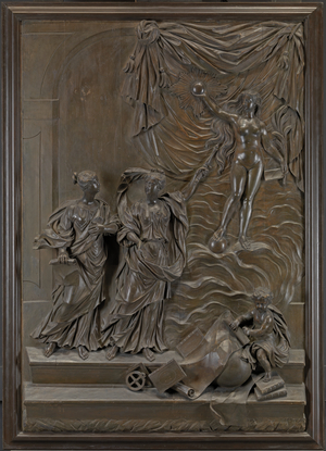 The Stowe Reliefs: possibly Truth Revealing Herself to the Liberal Arts, c.1715 (bronzed limewood)