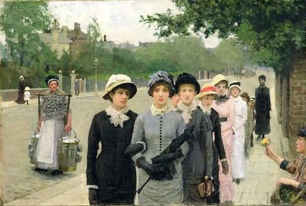 Schoolgirls, 1880 (oil on canvas)