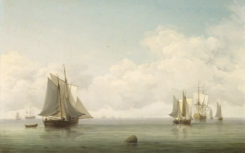 Fishing Boats in a Calm Sea, c.1745-59 (oil on canvas)