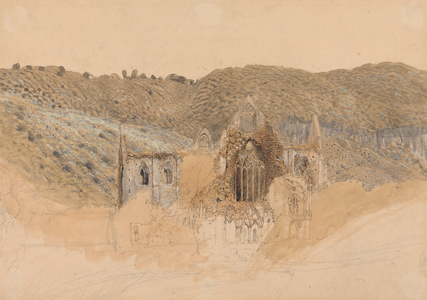 Tintern Abbey, 1835 (watercolour gouache with pen & ink and pencil on paper)