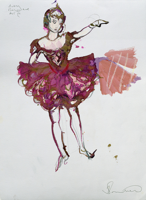 Ballet Costume design for La Bayadere, Act III, 1989 (drawing)