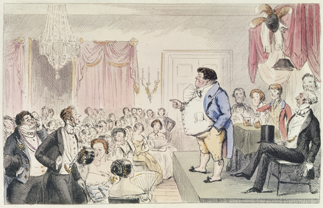 'Mr Jorrocks's Lecture on 'Unting', from a book by Robert Smith Surtees (1805-64) (coloured engraving)