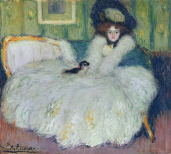 Woman with a cat, 1901 (oil on canvas)