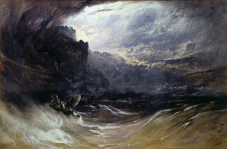 Christ Stilleth the Tempest, 1852 (oil on paper on card)