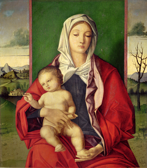 Madonna and Child (oil on panel)