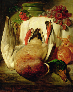 Still Life with Dead Game (oil on canvas)