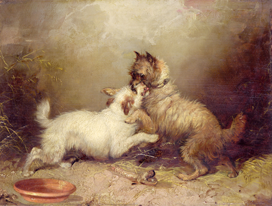 The Bone of Contention, 1872 (oil on canvas)