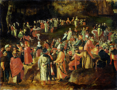 St. John the Baptist Preaching to the Mulititude (oil on panel)