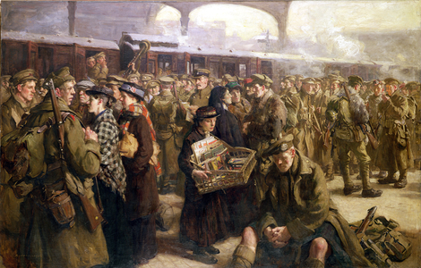 Return to the Front, 1917 (oil on canvas)