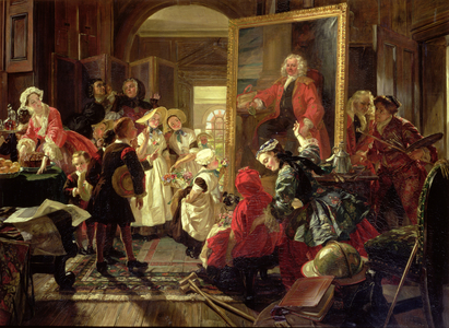 Hogarth's Studio in 1739, 1863 (oil on canvas)
