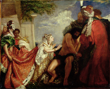 Delilah before the Blinded Samson (oil on canvas)