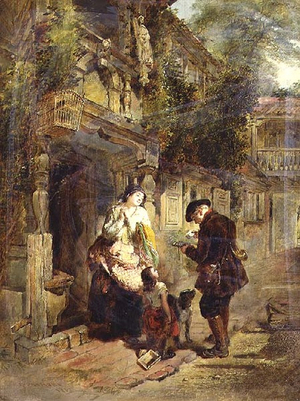 The Letter Carrier (oil on canvas)