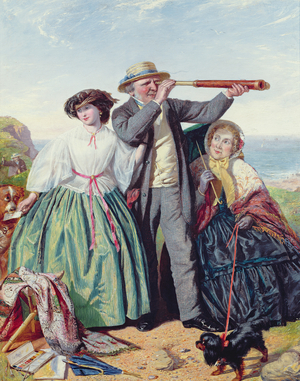 Looking for the Mail Packet, 1861 (oil on canvas)
