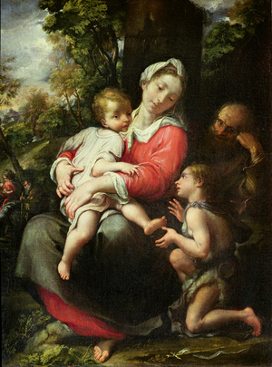 Virgin and Child, School of Parma (oil on canvas)