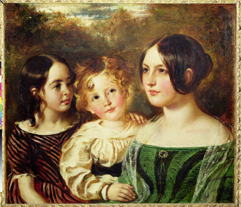 The Wood Children -  Emily, Frederick and Mary, c.1845 (oil on canvas)